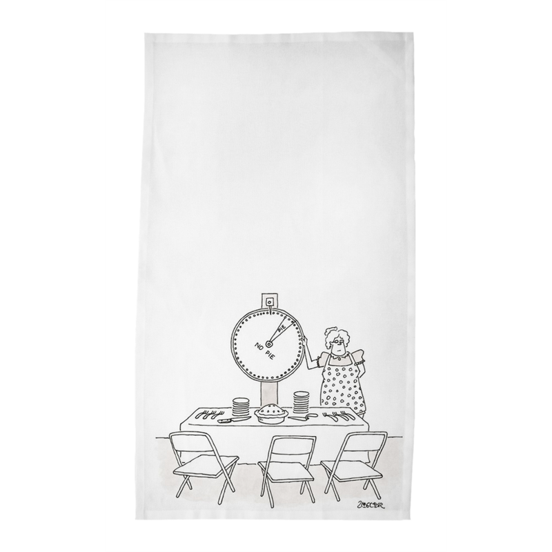 Jack Ziegler Tea Towels - "Pie - No Pie"