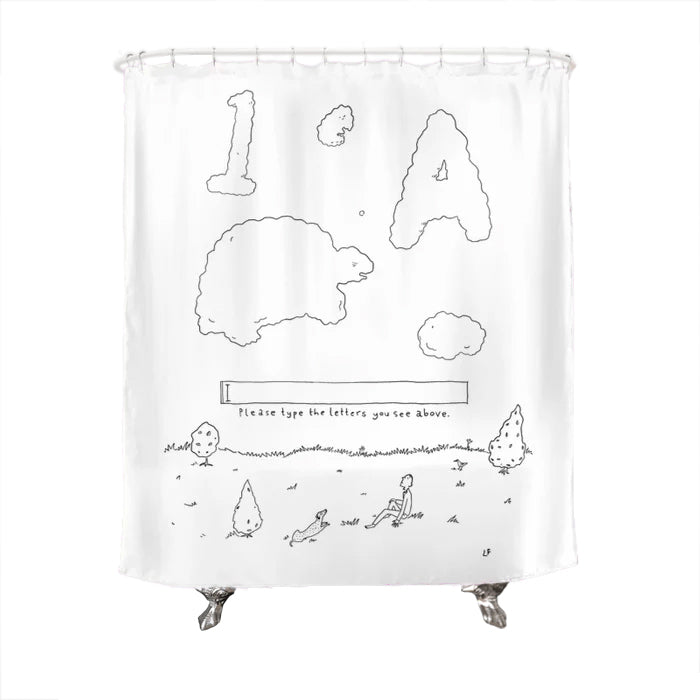 Cloud CAPTCHA Shower Curtain