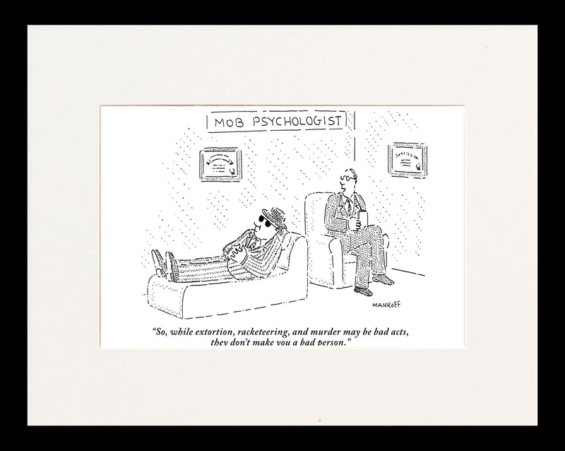 Mob Psychologist Cartoon Print