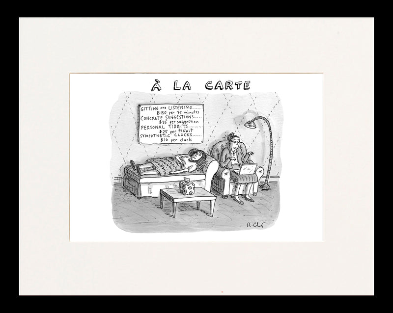 A La Carte Therapy Cartoon Print