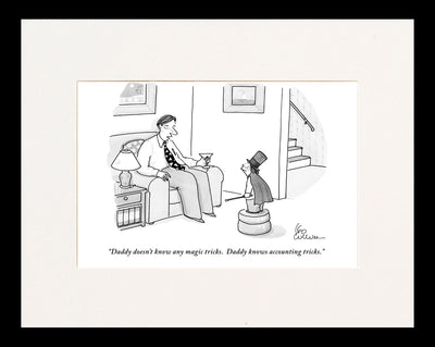 Daddy Knows Accounting Tricks Cartoon Print