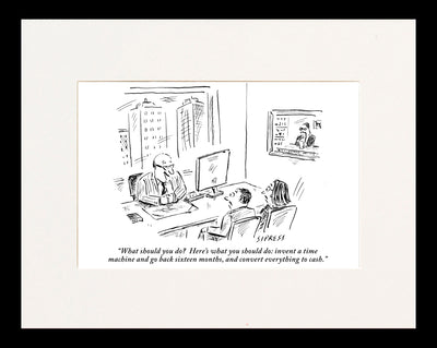 Invent a Time Machine Cartoon Print