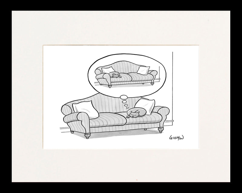 Couch Dreams Cartoon Print