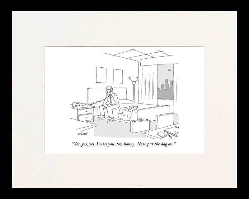 I Miss You, too, Honey Cartoon Print