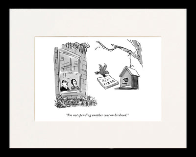 Not Another Cent on Birdseed Cartoon Print