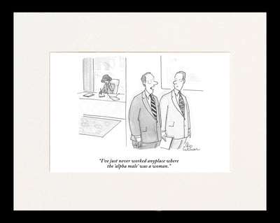 Woman Alpha Male Cartoon Print