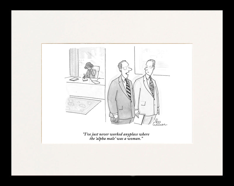Woman Alpha Male Cartoon Print