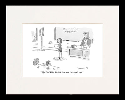The Girl Who Kicked Summer Vacation's Ass Cartoon Print