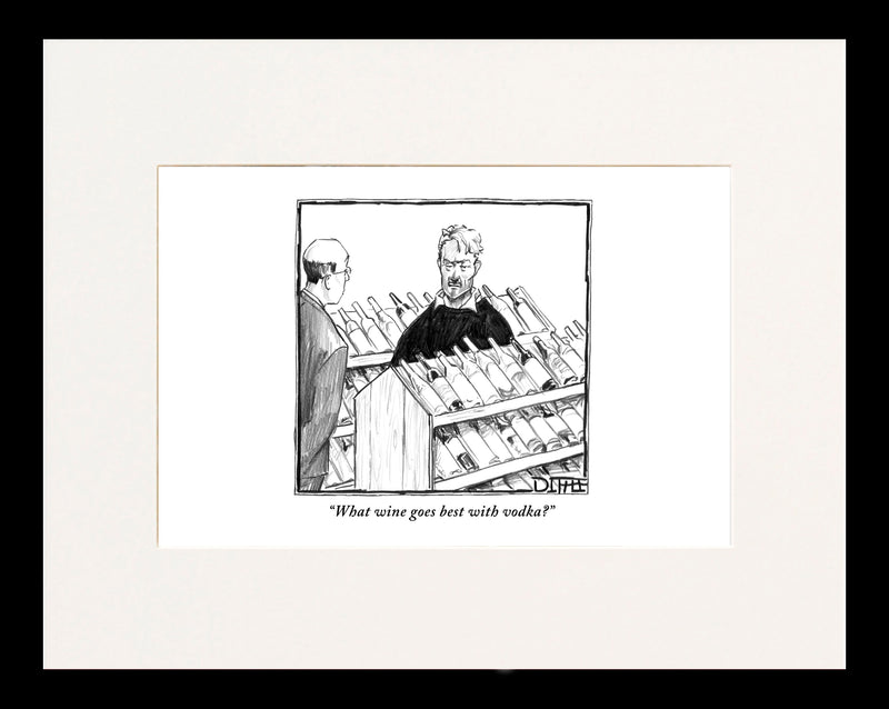 What Wine Goes Best With Vodka? Cartoon Print