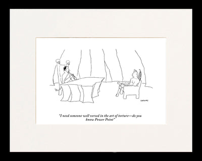 Well Versed in the Art of Torture Cartoon Print