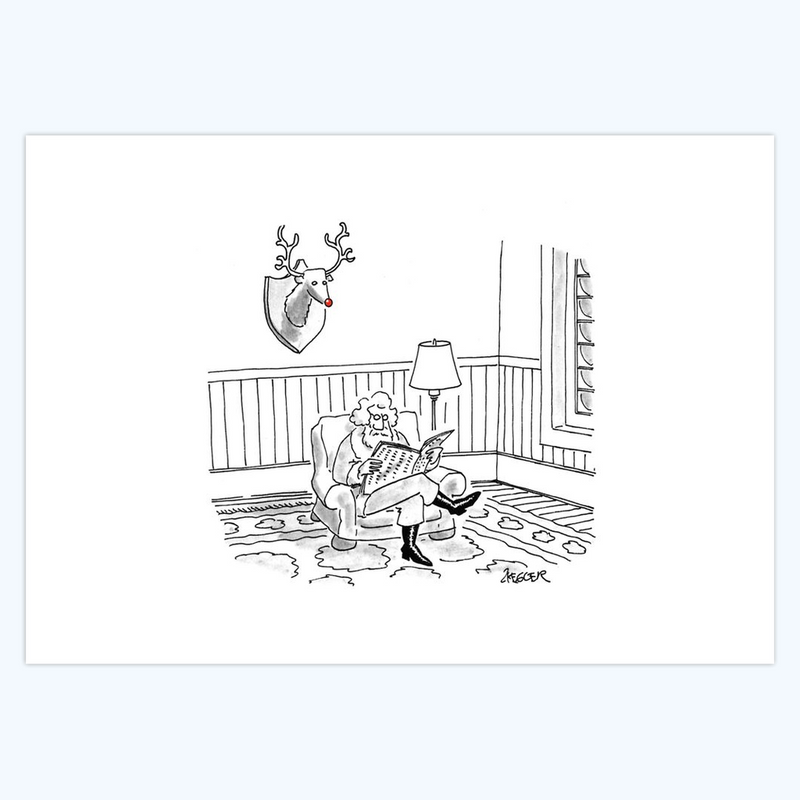 Jack Ziegler: Santa Claus at Home - 5x7 Holiday Cards